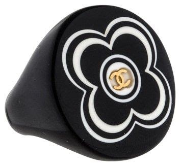 black resin chanel ring|Chanel jewelry.